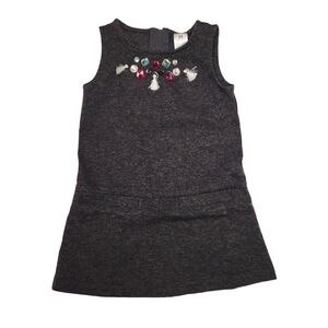 Carter's Girl 2T Gray Jeweled Top Dress Shirt with Pockets